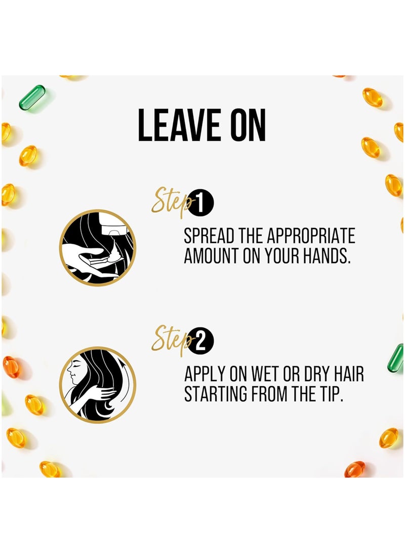 بانتين برو-في كريم بديل الزيت المغذي المضاد لتساقط الشعر يُترك على الشعر، مع فيتامينات B وC وE، تحكم أكثر في تساقط الشعر - Image 5
